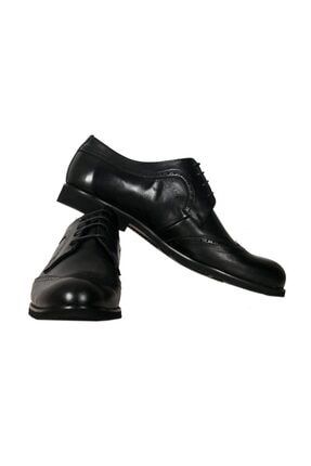 Ayakkabı Desenli Deri Bağcıklı 19104 Siyah 19104asyh