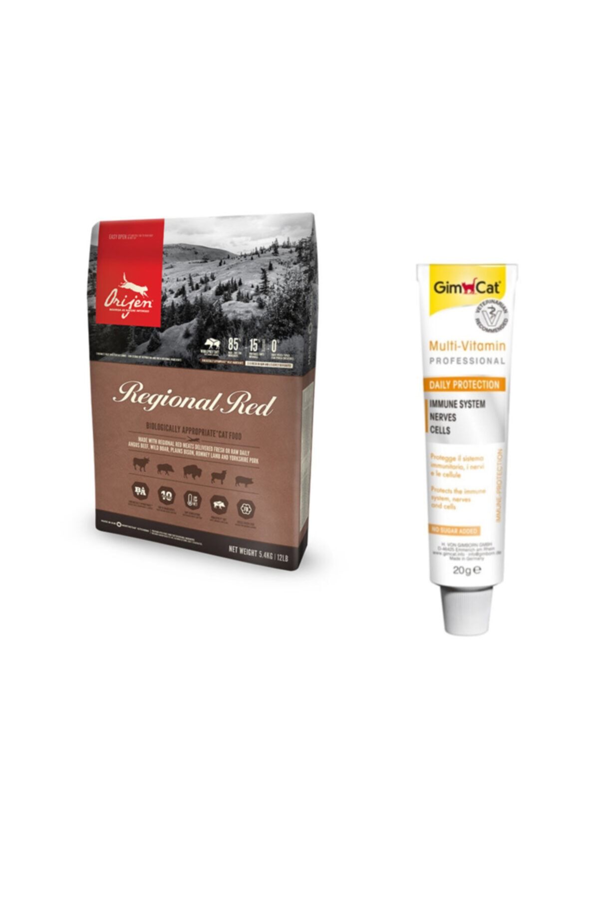 Orijen Regional Red Yetiskin Ve Yavru Kedi Mamasi 1 8 Kg Gimcat Multi Vitamin Paste Kedi Macunu 20gr Fiyatlari Ozellikleri Ve Yorumlari En Ucuzu Akakce