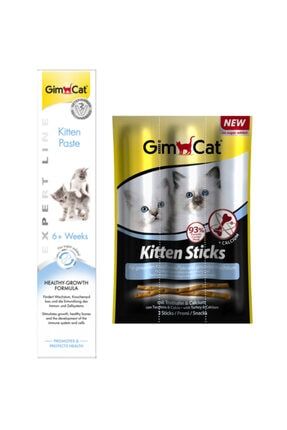 Kitten Paste Yavru Kedi Macunu 50gr Kitten Sticks Yavru Kedi Ödül Çubukları 1 Paket 3x3 gr RCS17