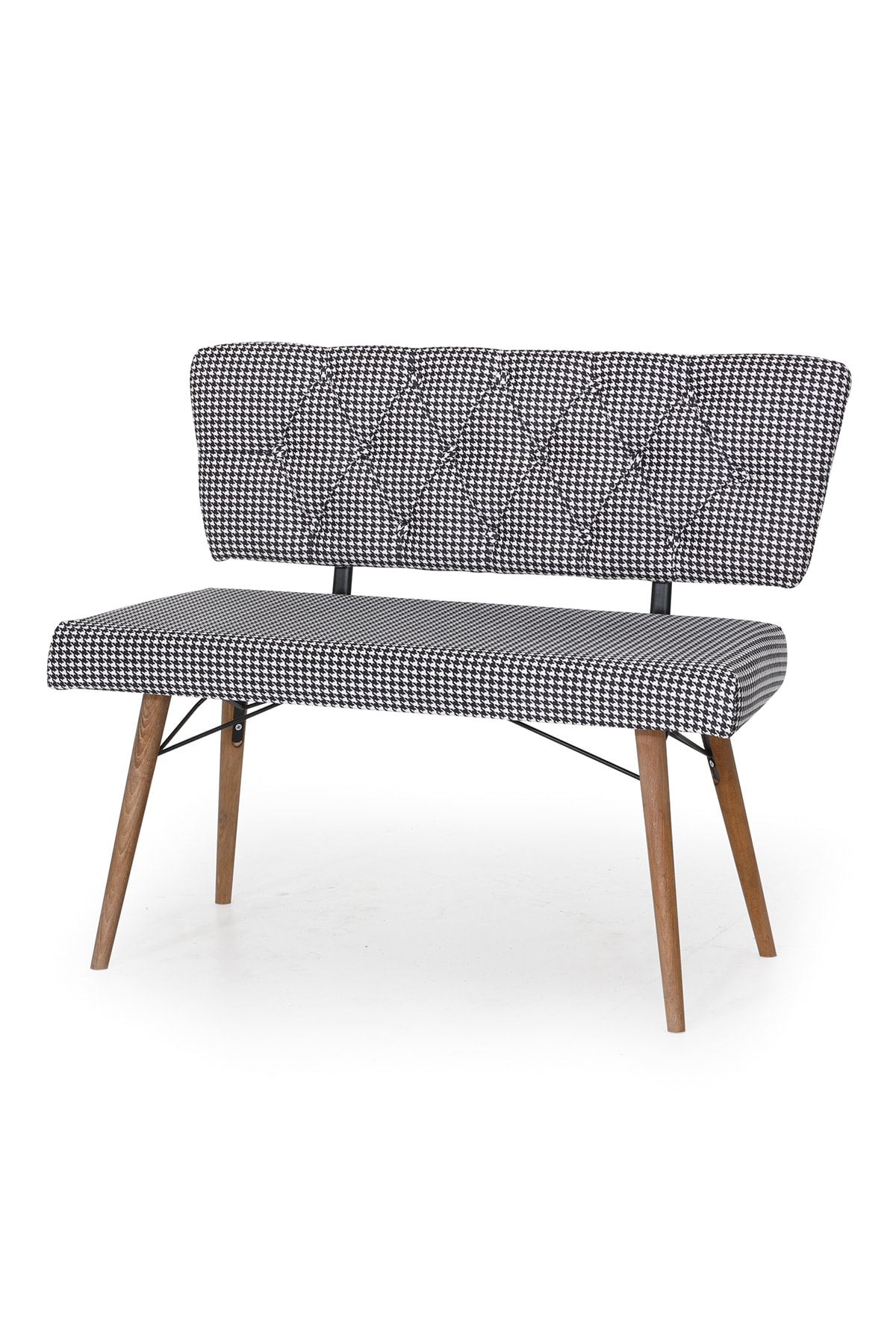 Parlavita Kelebek Masa ve Bank Takımı Beyaz Damalı