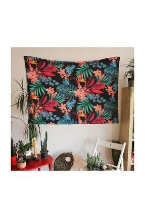 Tropik Bitkiler Duvar Örtüsü Tapestry 150x95 WT309