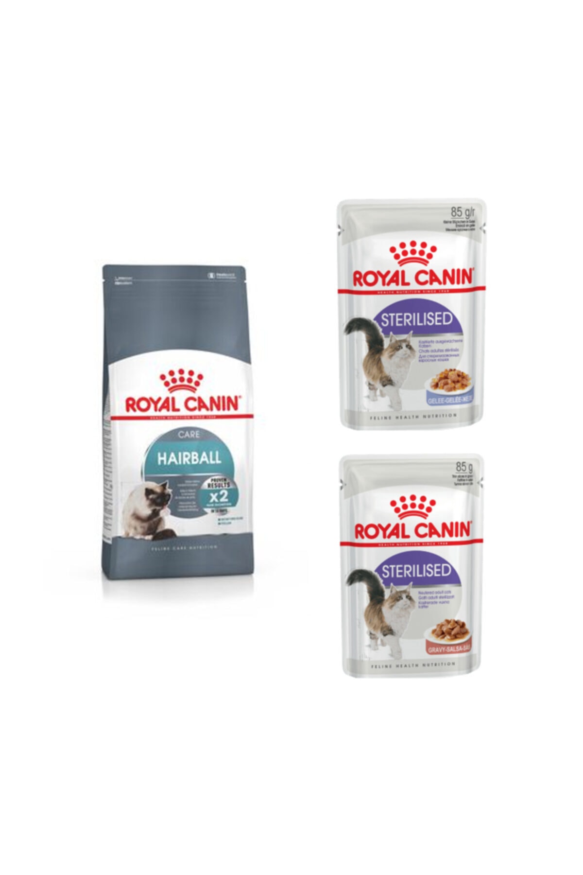 Royal Canin Hairball Tuy Yumagi Kontrolu Yetiskin Kedi Mamasi 2 Kg 2 Adet Sterilised Kisir Kedi Yas Mamasi 85 Gr Rcs161 Trendyol