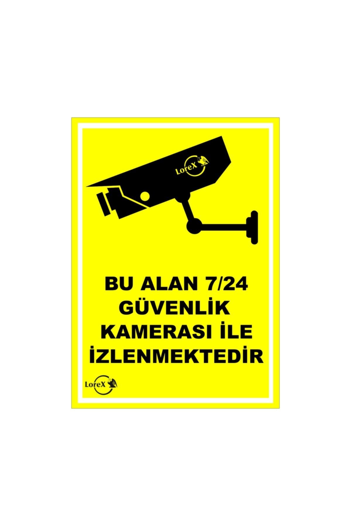 LOREX Güvenlik Kamerası İle İzlenmektedir Pvc Uyarı Levhası Lr-ıs724