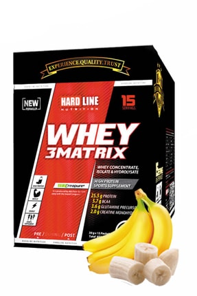 Hardline Whey 3matrix 30 gr 15 Adet Muz Tek Kullanımlık Saşe Protein Tozu