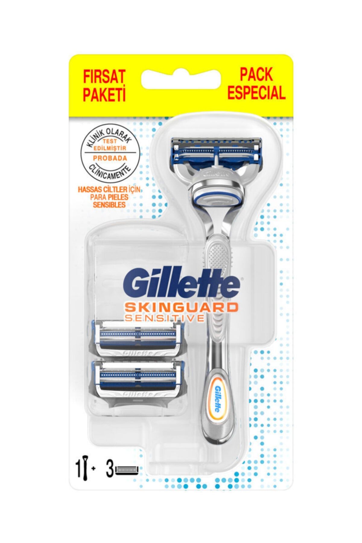 Gillette Erkek Skinguard Yedek Tıraş Bıçağı 3'lü