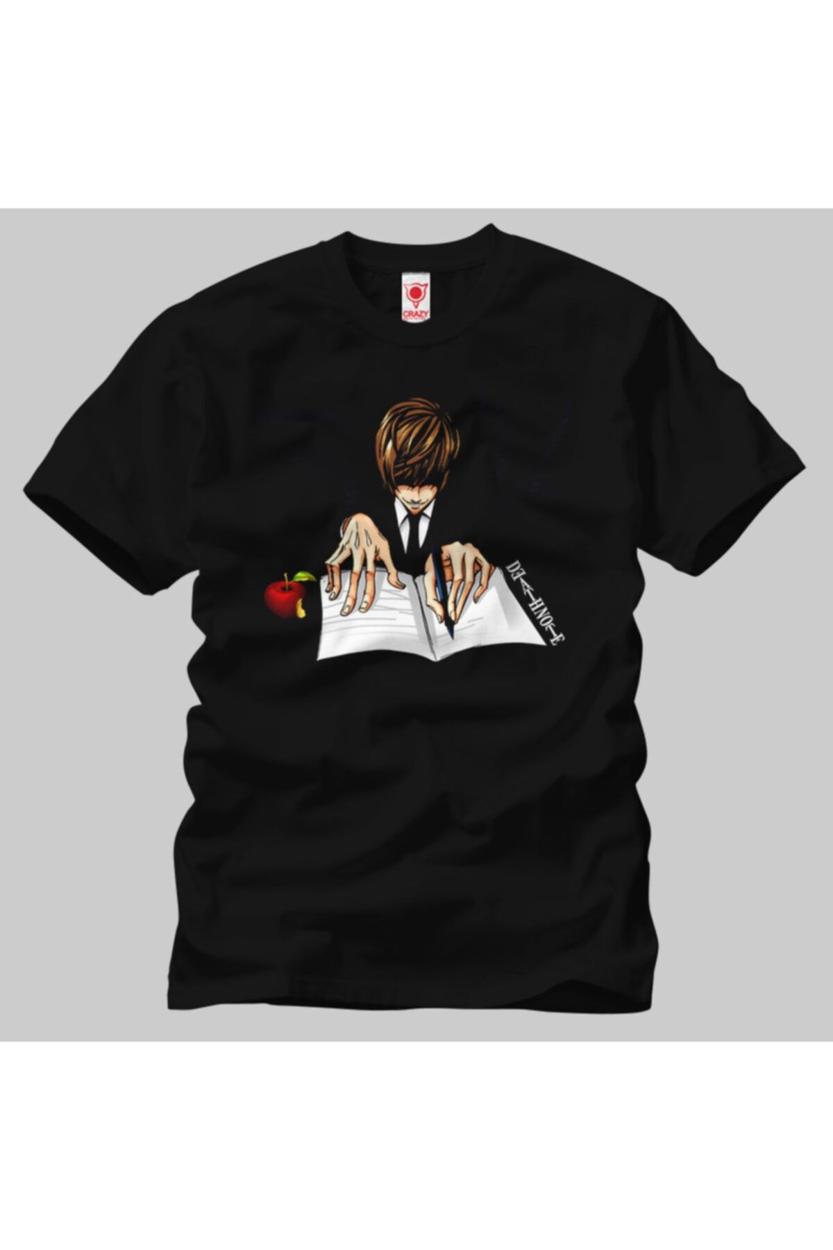 Crazy Death Note Yagami Writing With Apple Ανδρικό T-shirt für Adult Αρσενικό - M