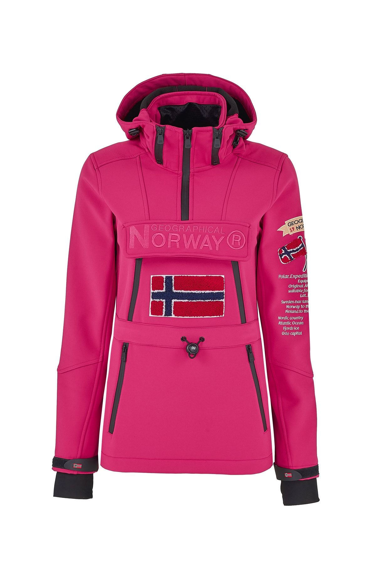 Geographical Norway Beautiful Lady - Women's Autumn Winter Warm Mid Thick  Parka - Fine Coat Hooded Fur - Windproof Jacket Long Coat - Elegant Women  (Black S) : : Fashion