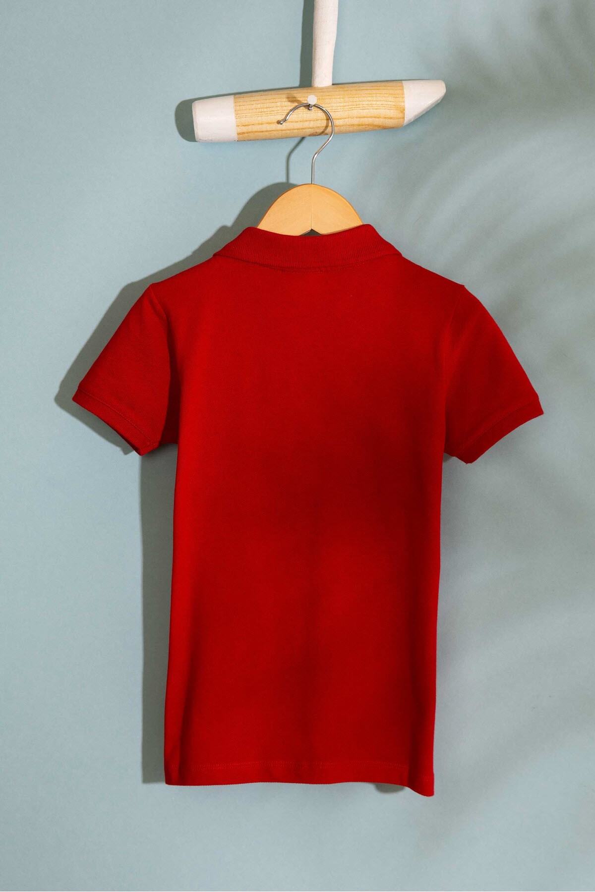 U.S. Polo Assn.-Tricou roșu pentru băieți de bază 2