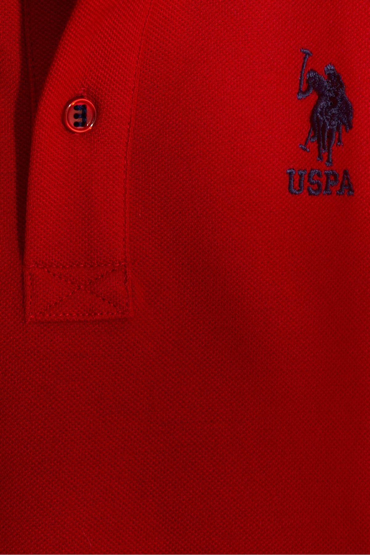 U.S. Polo Assn.-Tricou roșu pentru băieți de bază 3