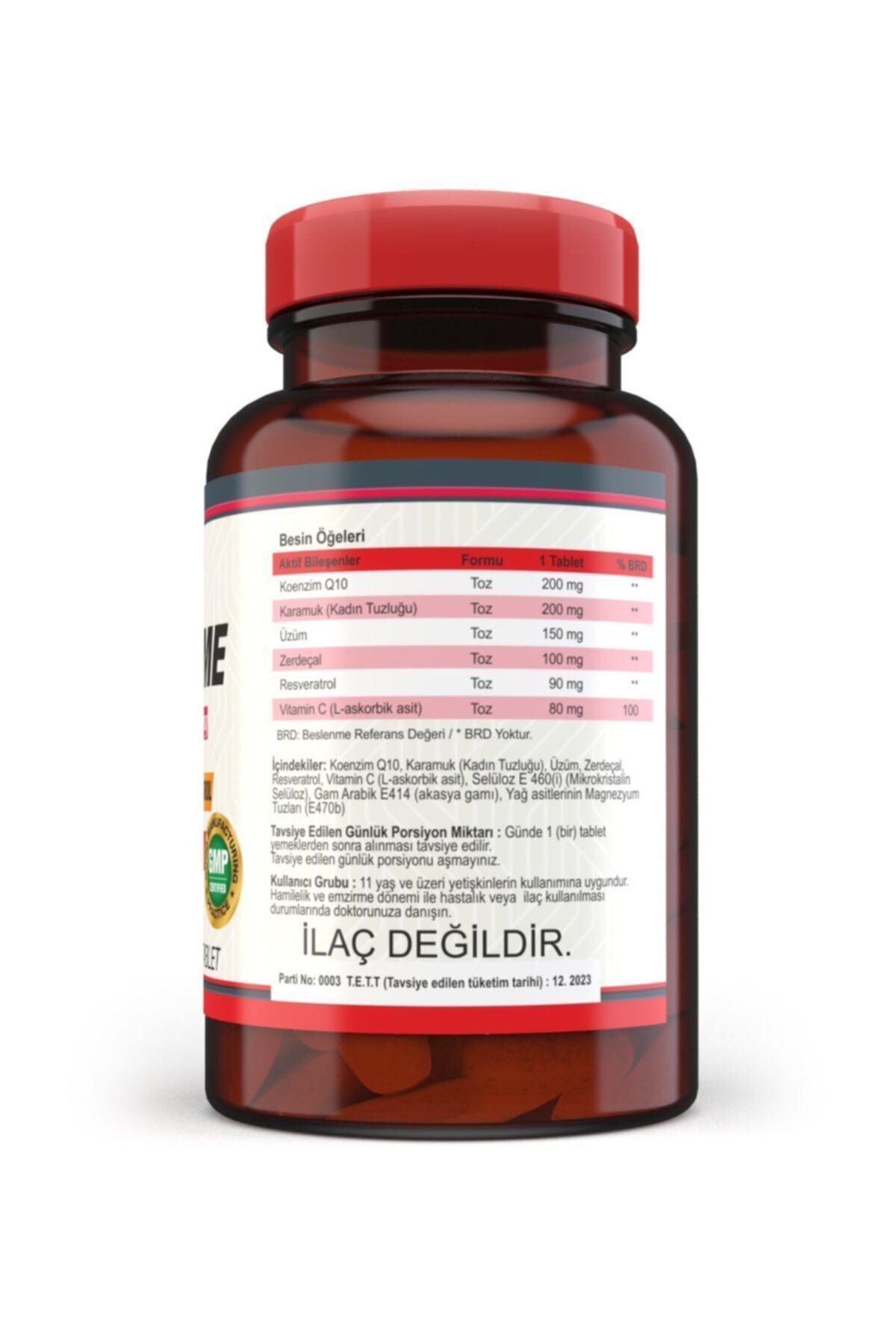 Nevfix-Coenzyme Q10 200 Mg 120 Tablets Resveratrol Grape Turmeric Carrot 2