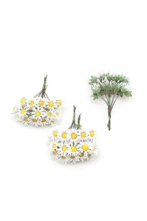 Yapay Papatya Çiçek Beyaz ( 100 Adet) ARM-A1461-