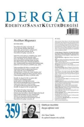 Dergah Edebiyat Sanat Kültür Dergisi Sayı:359 Ocak 2020 9770005248585