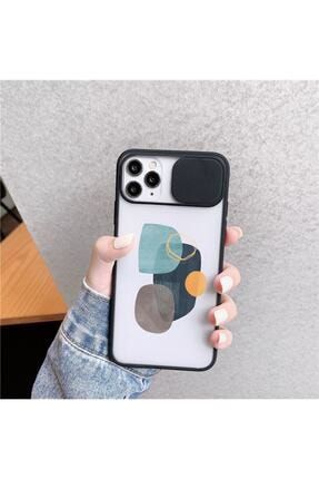 Iphone 11 Pro Wall Art Desenli Kamera Korumalı Siyah Telefon Kılıfı MCWLLART11P