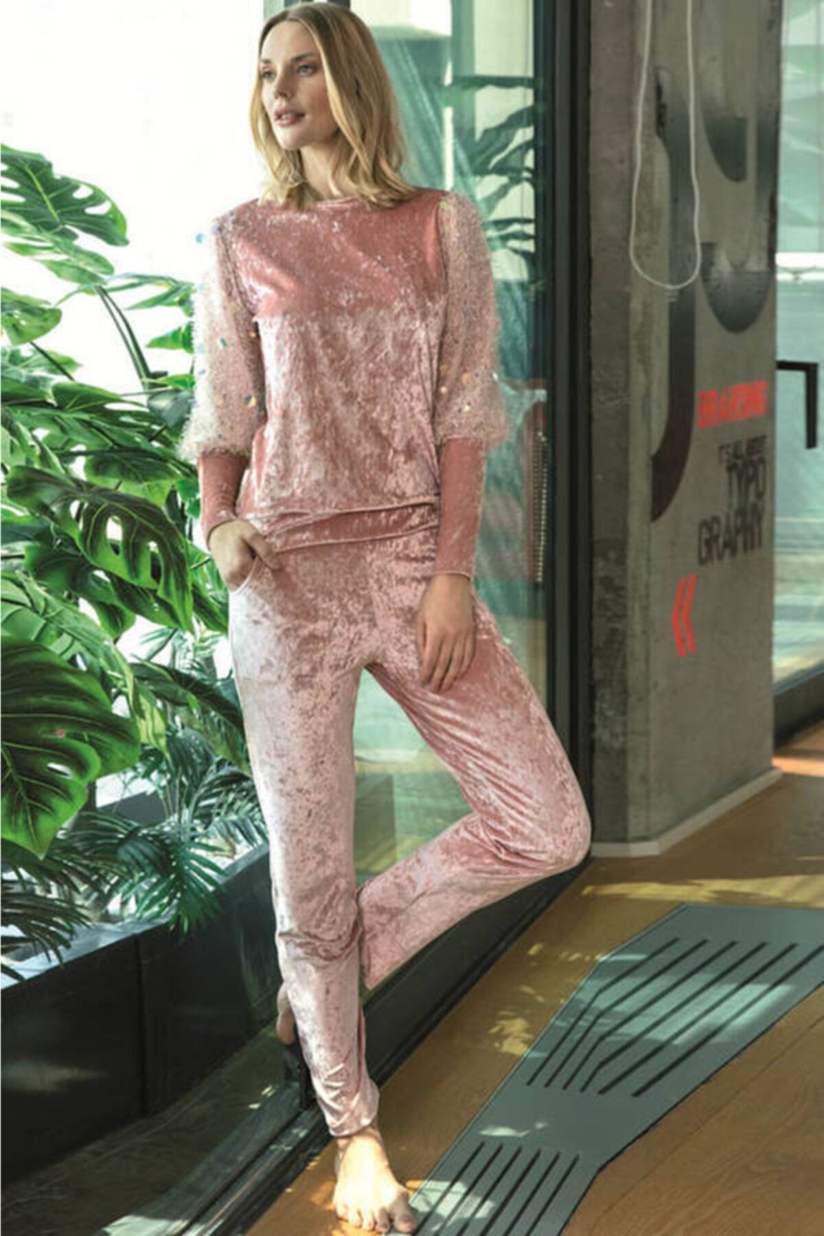 Sequin pajama 2025 set