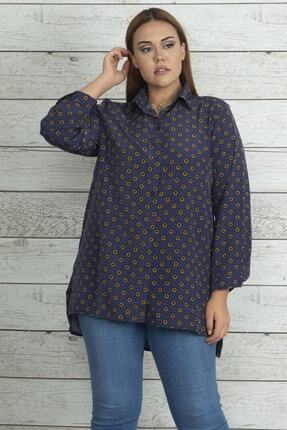 Bellis Kadin Lacivert Baskili V Yaka Dugmeli Dantel Detayli Pijama Takimi 1168 Trendyol
