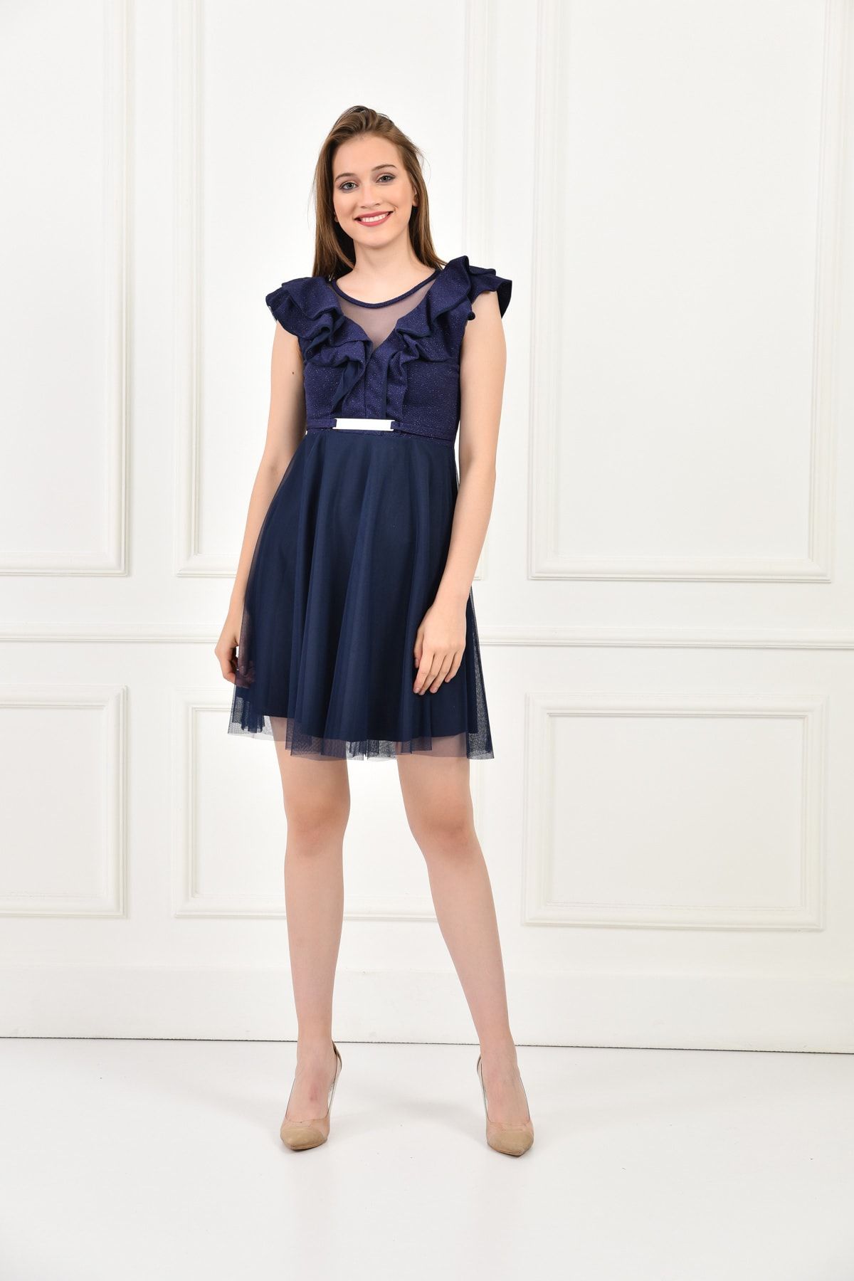 Dark blue deals short prom dresses