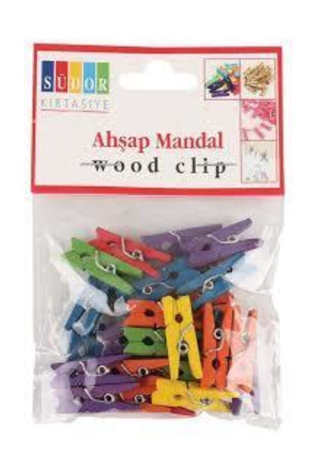Ahşap Mandal Küçük Renkli 24 Adet