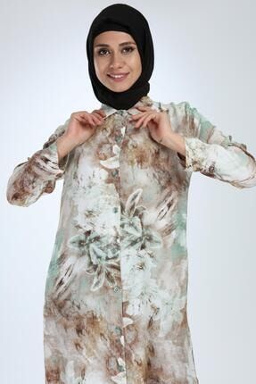 Kadın Kahverengi Maroken Gömlek 537