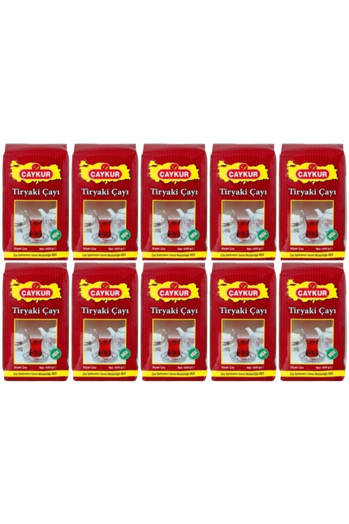 Çaykur Tiryaki Siyah Dökme Çay 1 Kg 10 Adet