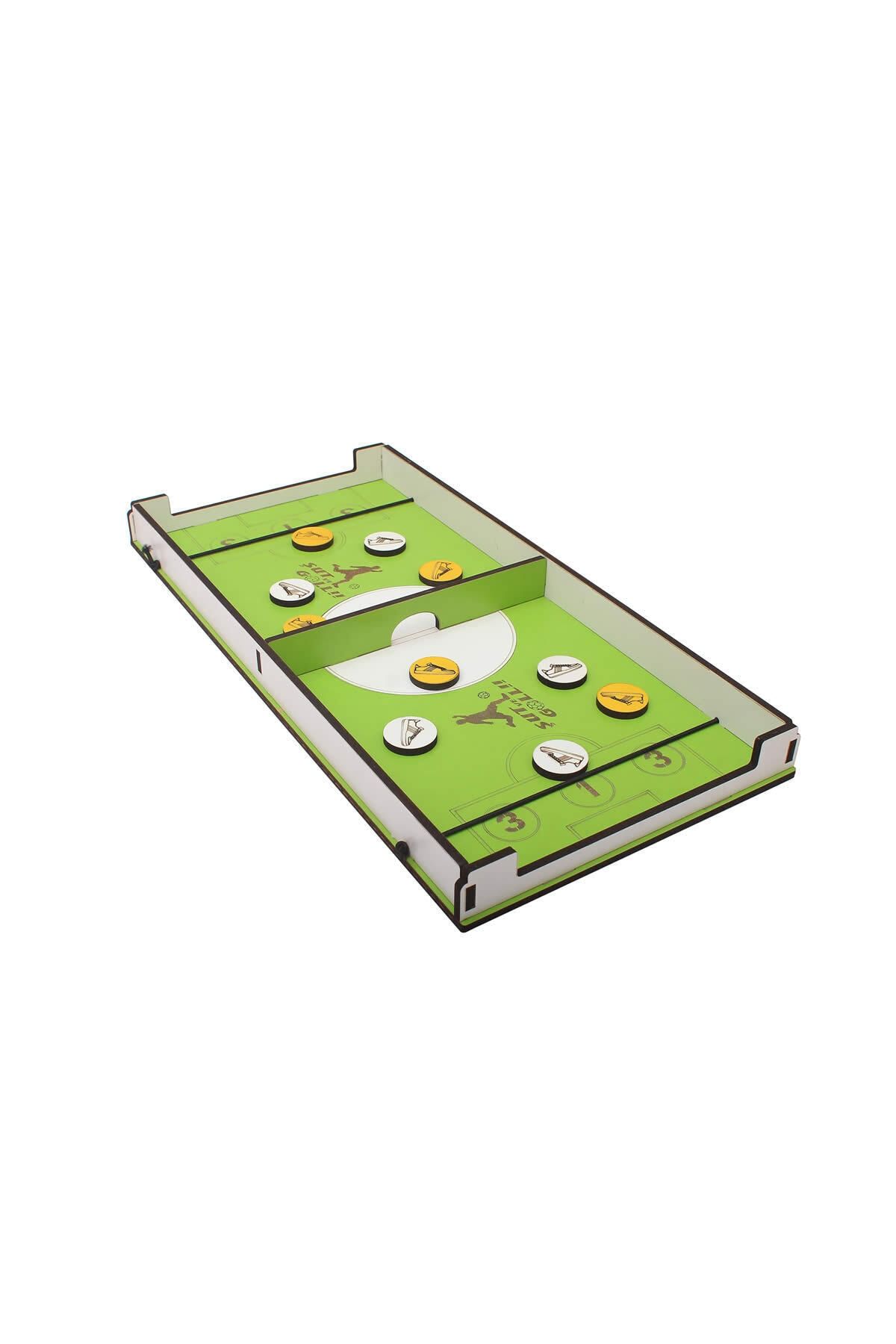 Plaket Home-Shooting and Goal Game, Ludo and Xox Game (Wooden 3-Piece Game Set) 2