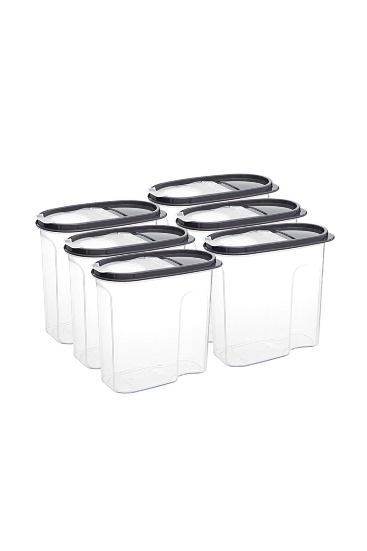 Favilla-Food Container, 1.7 Lt, Gray Set of 6 1