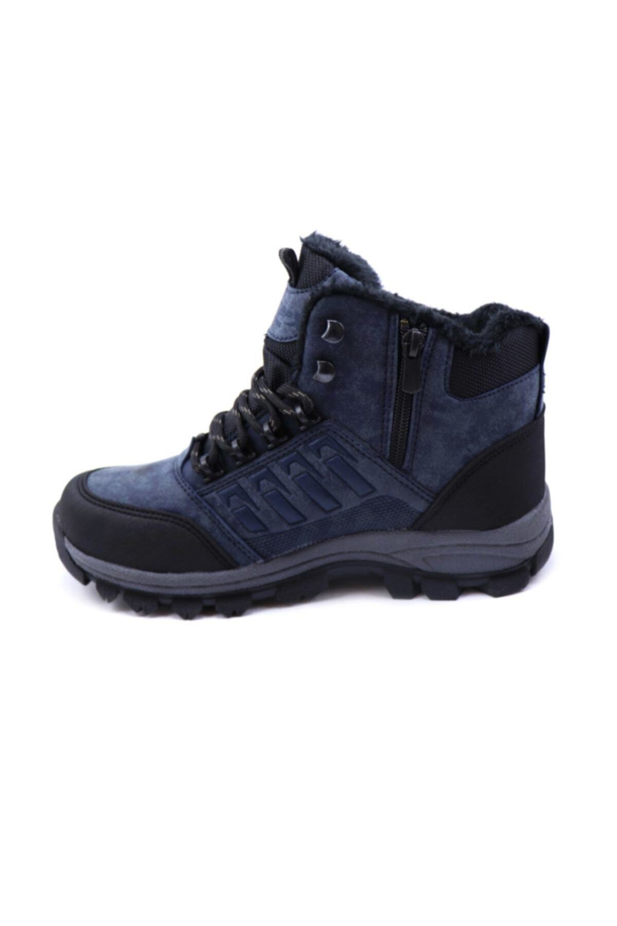 بوت مردانه آبی سرمه ای Step | AYKX6CTY اورجینال - تصویر 3