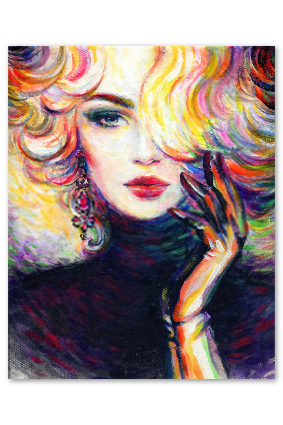 Cakatablo Ahsap Tablo Guzel Kadin Suluboya Calismasi 50x70 Cm Boyut Fiyati Yorumlari Trendyol