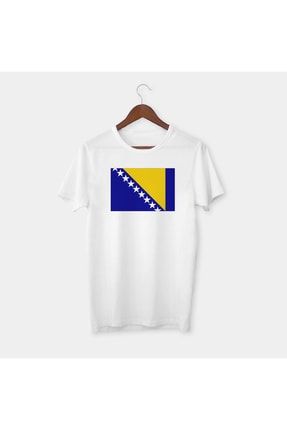 Bosna Hersek Bayrağı Baskılı Tişört T1421