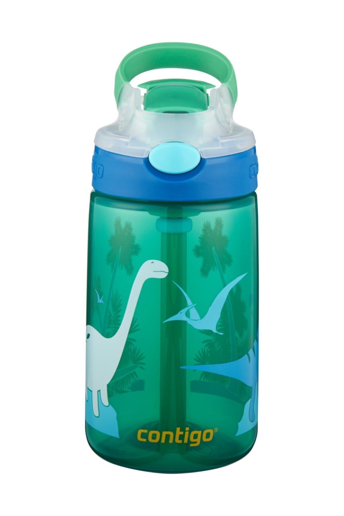 Contigo-Gizmo Flip One Hand Push Children's Water Bottle with Inner Pacifier 420ml 2