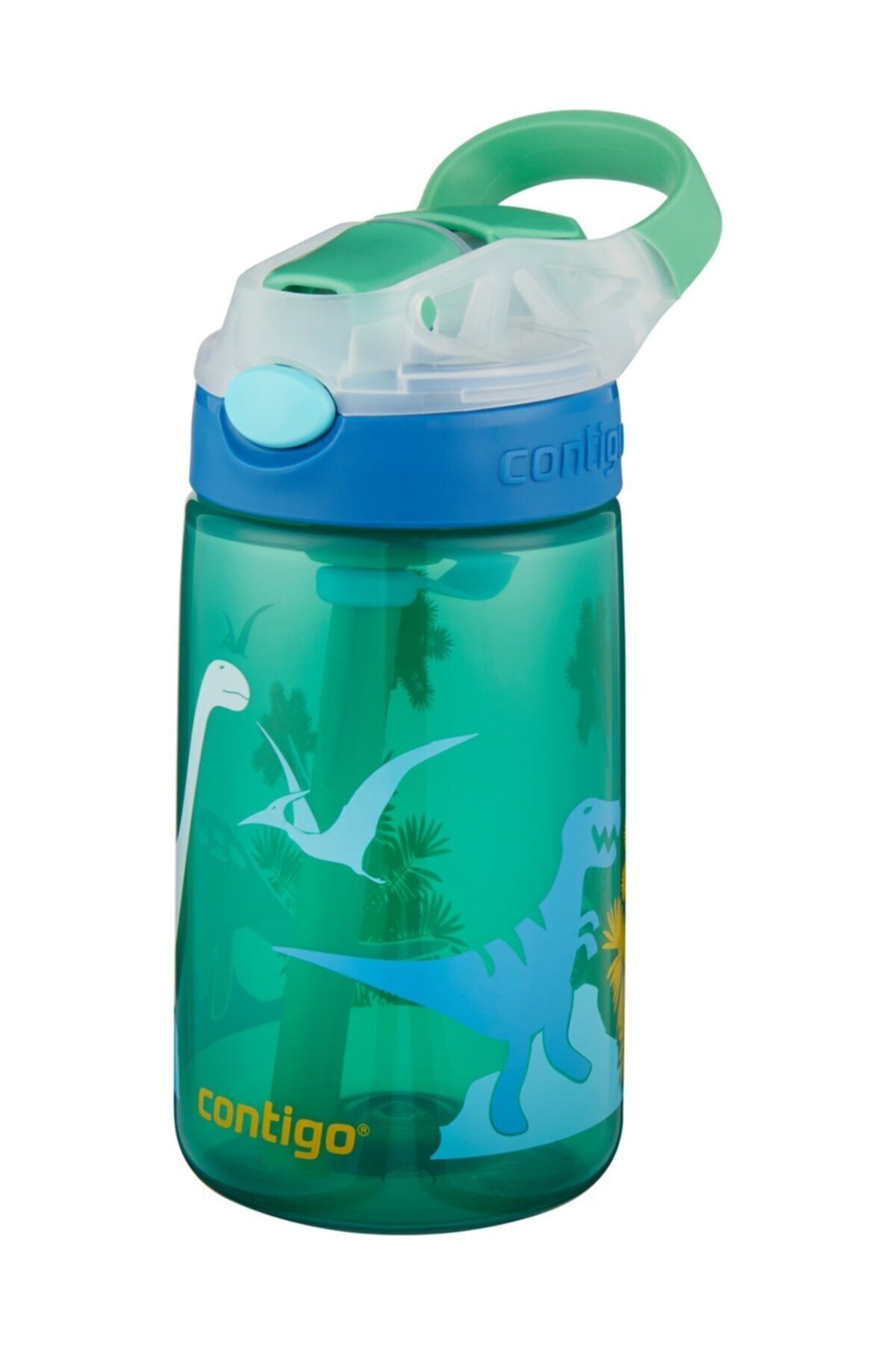 Contigo-Gizmo Flip One Hand Push Children's Water Bottle with Inner Pacifier 420ml 4
