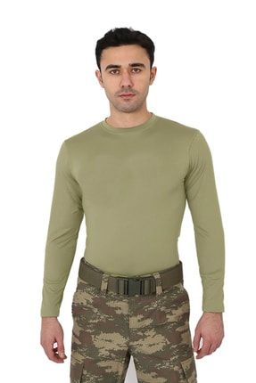 Nano Yeşili Micro Uzun Kol Asker Tişörtü - Askeri Malzeme ASKMRKTUMICRO