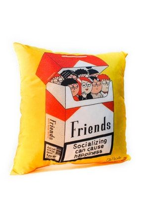 Friends Desenli Hediyelik Mini Yastık kareyas11