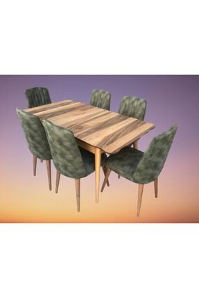 Bengi Masa Takımı 6 Lı Sandalye Açılır Kelebek Masa Yeşil BengiMasaTakım6lıSandKeleMasaYeşil
