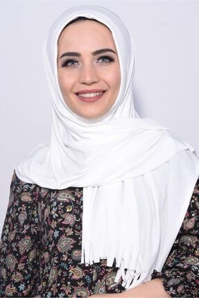 Geçirmeli Pratik Hijab Şal Ekru 162-08