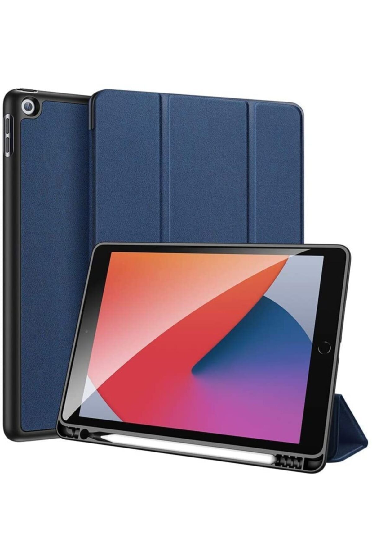 apple ipad 9.nesil kalem yerli ultra ince standlı premium deri kılıf