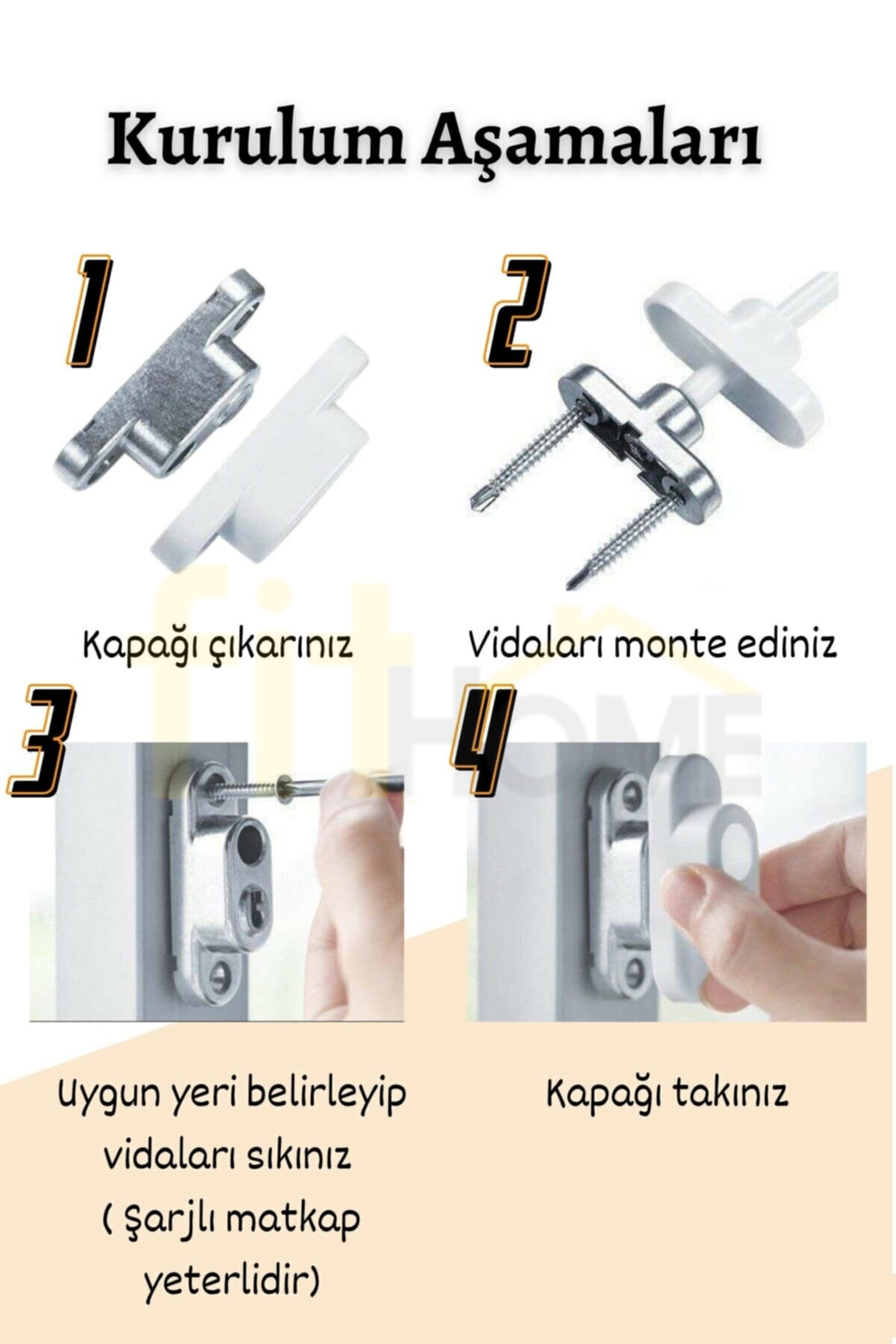fitfiyat 2 Adet ! Cam Pencere Pimapen Kilidi Hırsız Çocuk Güvenlik Emniyet Kilidi fotoğrafı 5 (önizleme)