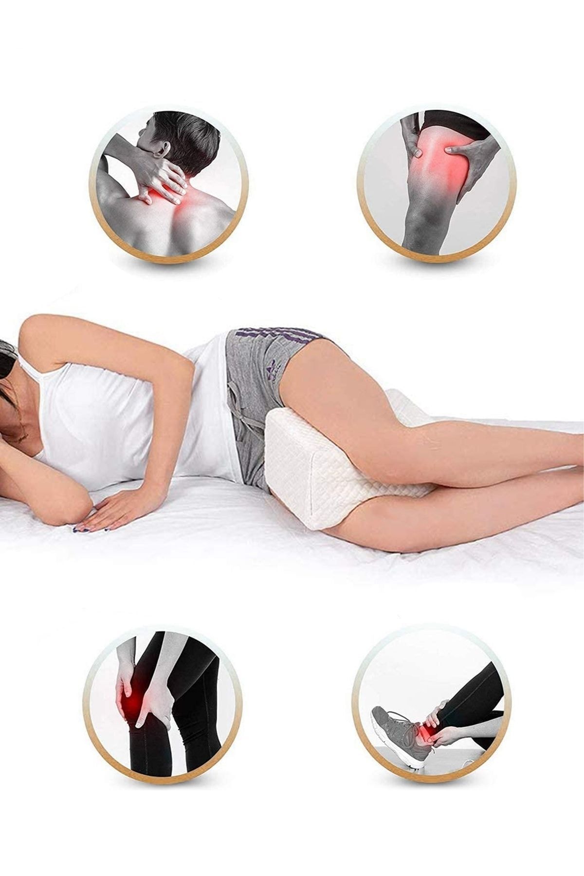 Auracar Ortopedik Bacak Arası Yastık Hamile Yastığı Destek Minderi Destekleyici Visco Yastık fotoğrafı 3 (önizleme)