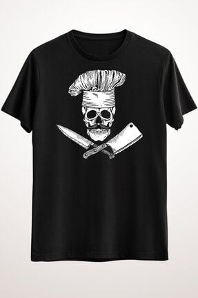Erkek Siyah Chef Boy Are Dead Essential T-shirt GR1521