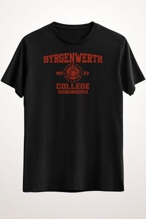 Erkek Siyah Byrgenwerth College Classic T-shirt GR1434