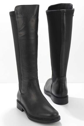 Siyah Hakiki Deri Leather Kadın Çizme K03586020003