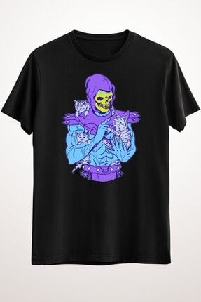 Erkek Siyah Skeletor, Masters Of The Meowniverse. Essential T-shirt GR2580