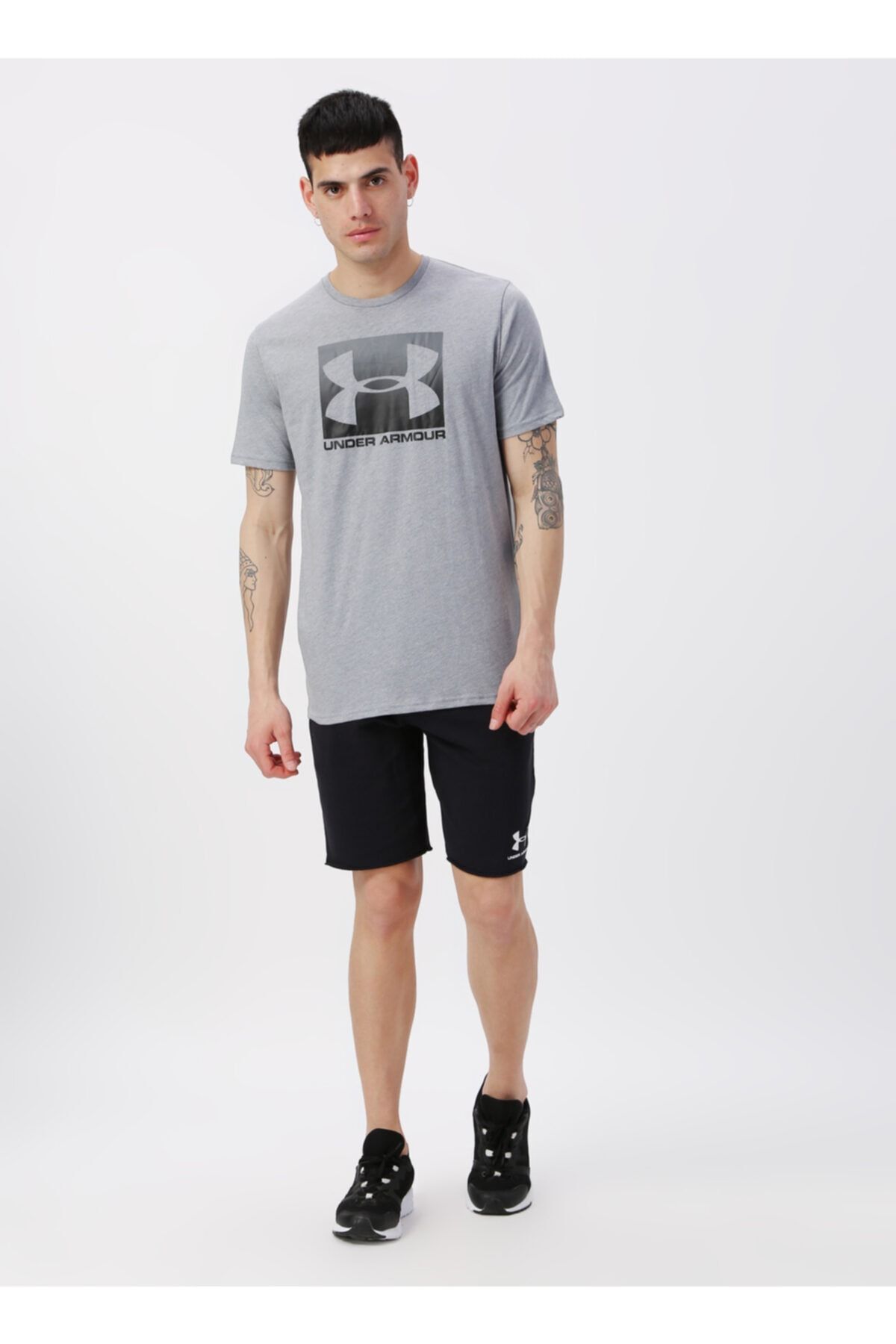 تی شرت خاکستری مردانه اورجینال Under Armour