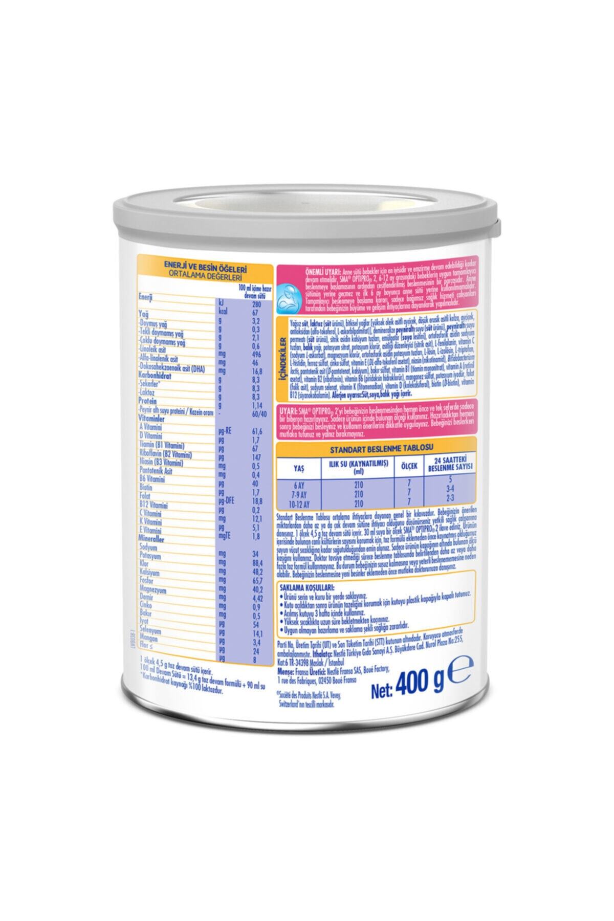 SMA Optıpro Probiyotik 2 400g 6-12 Ay Bebek Sütü fotoğrafı 3 (önizleme)