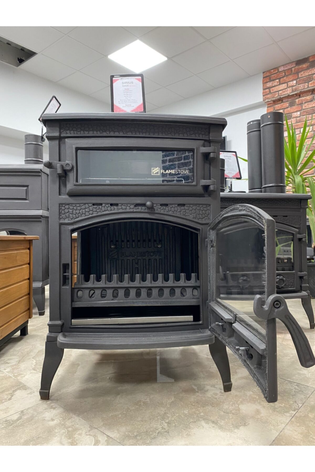 Sirius Maxi Yan Kapak Şömine Döküm Soba Fs-011 Yk 2