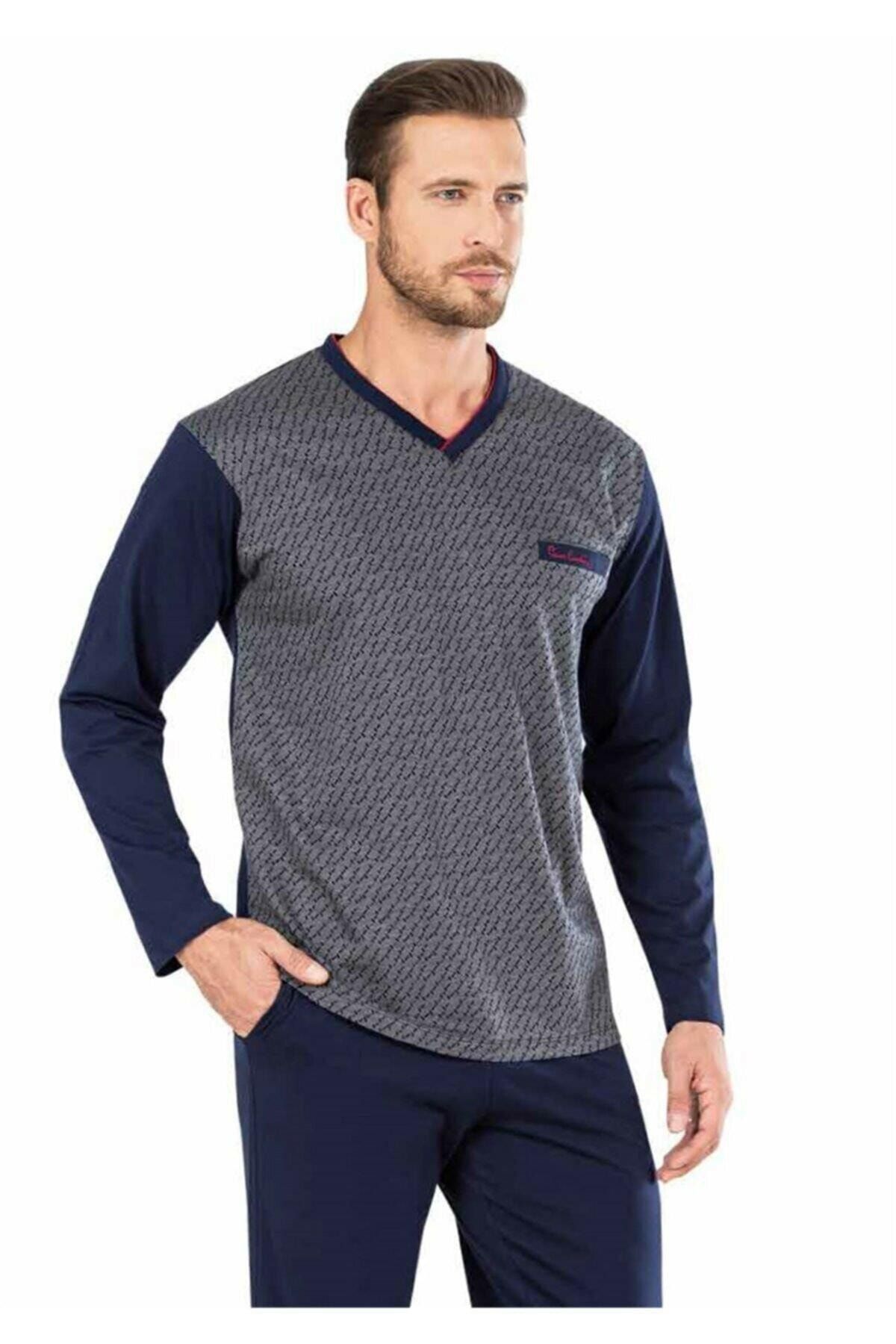 ست پیژامه قرمز مردانه 5474 ژاکارد 22k اورجینال Pierre Cardin