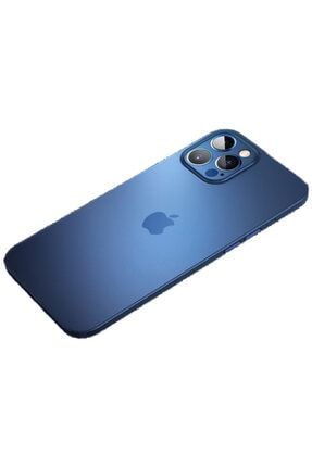 Iphone 12 Pro Max Uyumlu Kılıf 0.3mm Ultra İnce Hayalet Sert Kapak Saks Mavi 16930