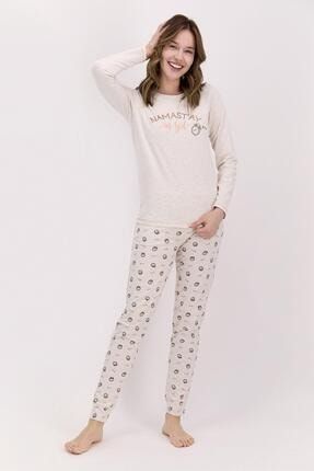 Kadın Battal Uzun Kol Pijama Takımı 04238
