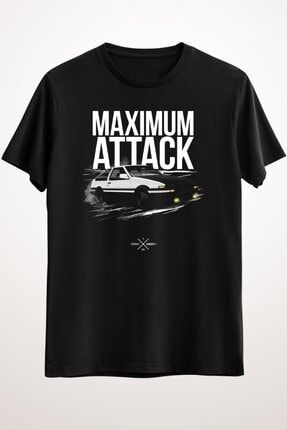 Unisex Siyah Tişört Maximum Attack Ae86 Drift Series DO2227