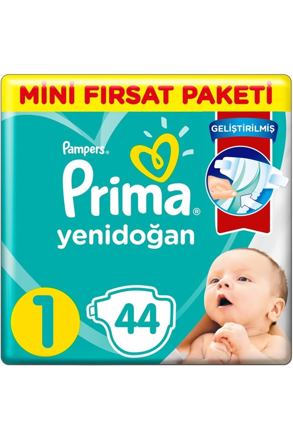 Prima Bebek Bezi Beden:1 (2-5kg) Yeni Doğan 44 Adet Ekonomik Pk