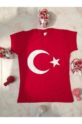 Ay Yıldızlı Türk Bayraklı Unisex T-shirt TÜRKBAYRAGI